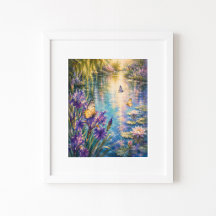 Schmetterlingsgarten-Wasserfarben-Kunstprint