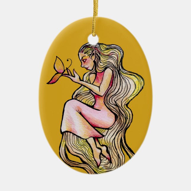 Schmetterlingsgöttin Keramik Ornament (Vorne)