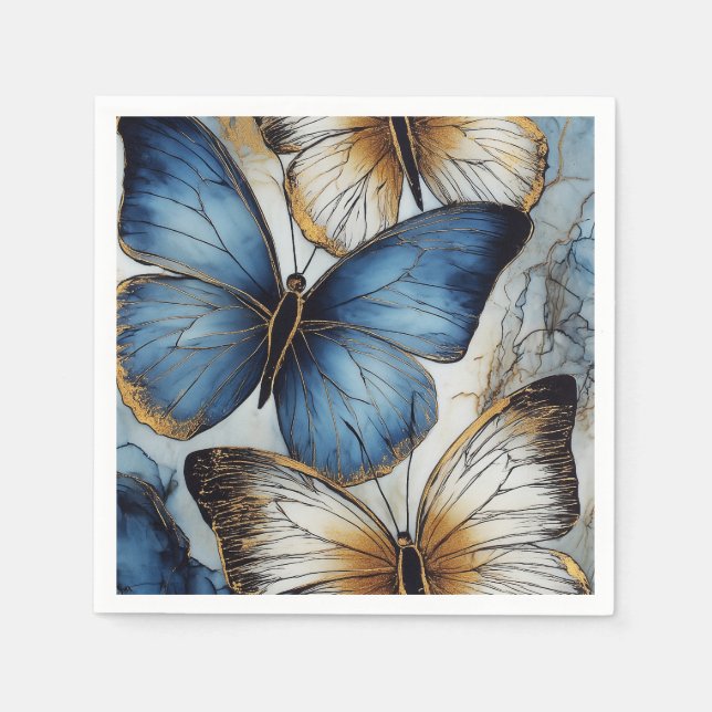 Schmetterlingsgrab Serviette (Vorderseite)