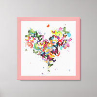 Schmetterlingsherz - Canvas Print - SRF