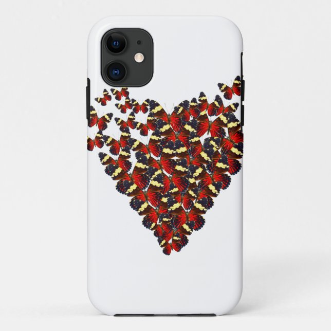 Schmetterlingsherz Case-Mate iPhone Hülle (Rückseite)