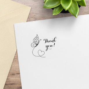 Schmetterlingsherz Danke, 1x1 Gummistempel