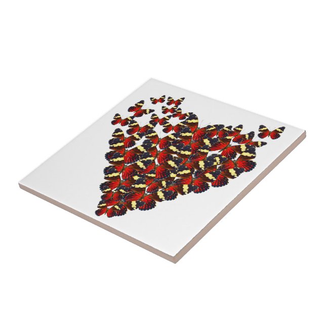 Schmetterlingsherz Fliese (Seite)