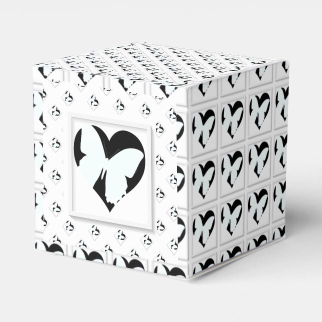 Schmetterlingsherz Geschenkschachtel (Rückseite)