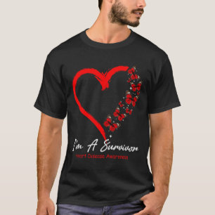 Schmetterlingsherz Ich bin ein Überlebender Herz-K T-Shirt