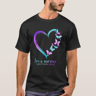 Schmetterlingsherz Ich bin ein Überlebender Suizid T-Shirt