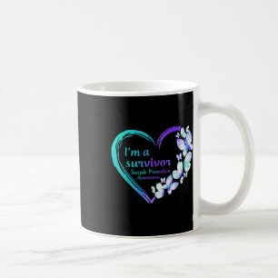Schmetterlingsherz im Überlebenden Suizidpräventio Kaffeetasse