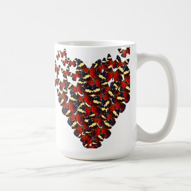 Schmetterlingsherz Kaffeetasse (Rechts)