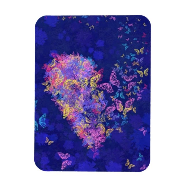 Schmetterlingsherz - Liebe Magnet (Vertikal)