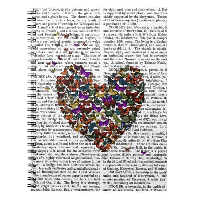 Schmetterlingsherz Notizblock (Vorderseite)