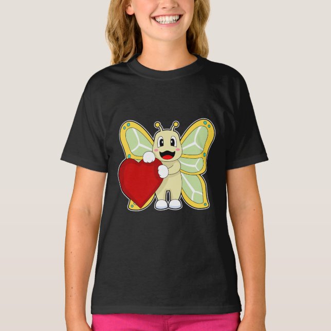 Schmetterlingsherz T-Shirt (Vorderseite)