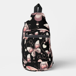 Schmetterlingsherzen Design-Sling-Tasche Crossbody Bag