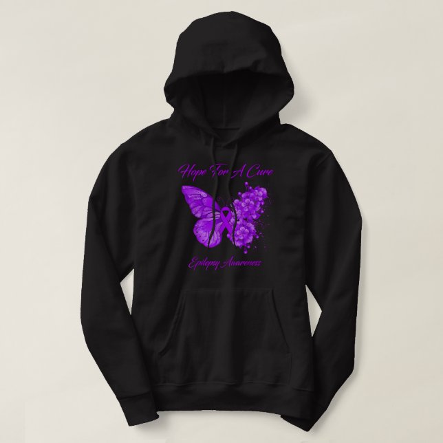 Schmetterlingshoffen auf Heilung und Epilepsie Hoodie (Design vorne)
