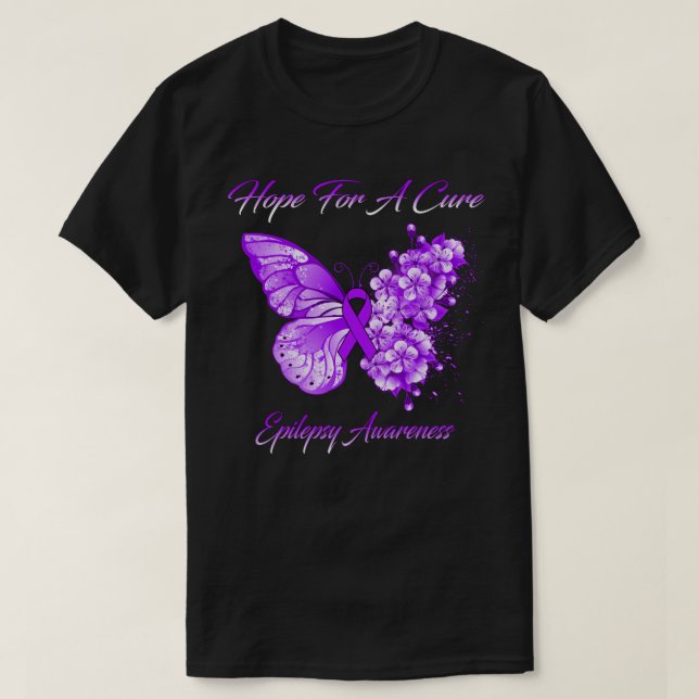 Schmetterlingshoffen auf Heilung und Epilepsie T-Shirt (Design vorne)