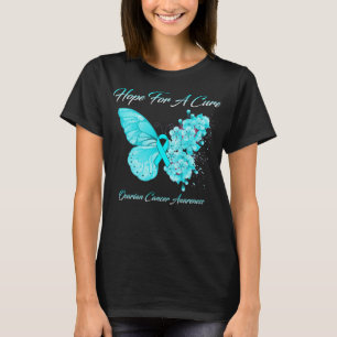 Schmetterlingshoffung auf Heilung des Ovarialkrebs T-Shirt