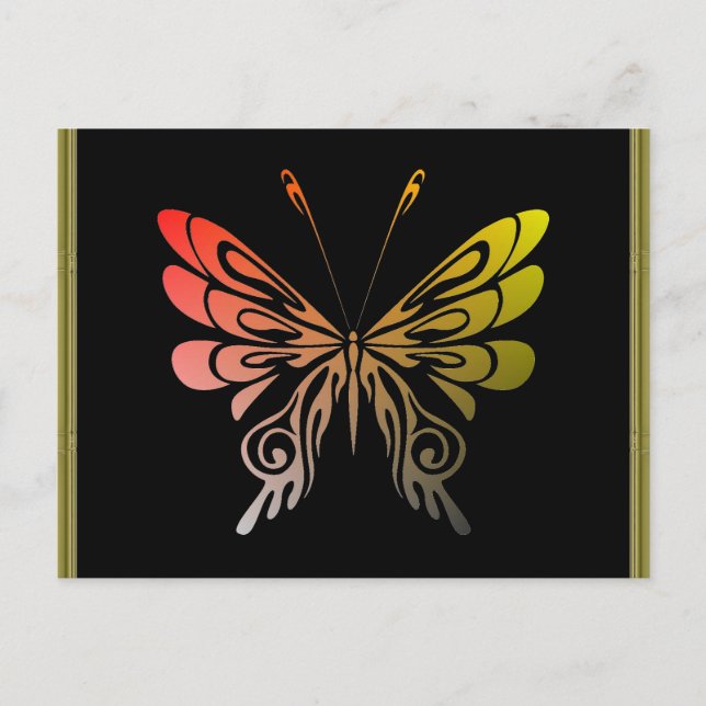 Schmetterlingskarte Postkarte (Vorderseite)