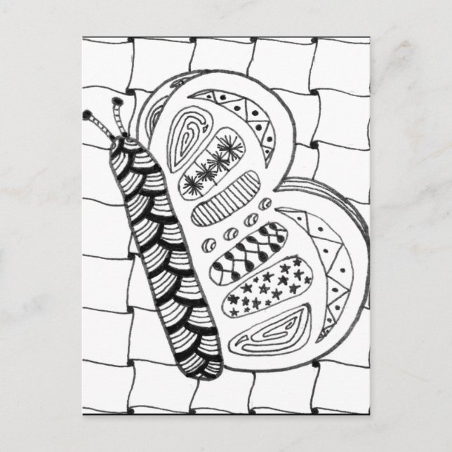 Schmetterlingskarte Postkarte (Vorderseite)