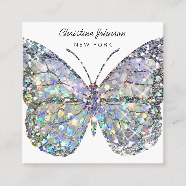 Schmetterlingskarte Quadratische Visitenkarte (Vorderseite)