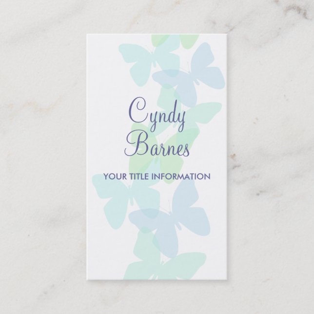 Schmetterlingskarte Visitenkarte (Vorderseite)