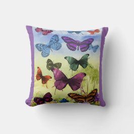 Schmetterlingskissen mit violettem Rücken Kissen