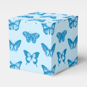 Schmetterlingskizze, Cerulean und Himmelblau Geschenkschachtel