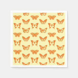 Schmetterlingskizze, gelb und orange serviette