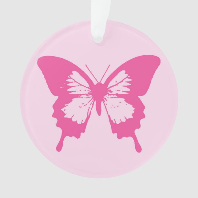 Schmetterlingskizze, hellrosa und fuchsia ornament (Vorderseite)