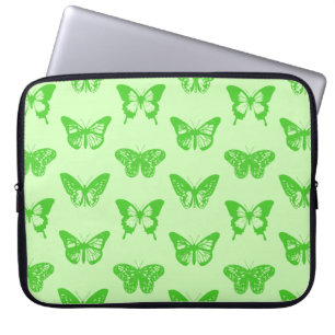 Schmetterlingskizze, Limettengrün Laptopschutzhülle