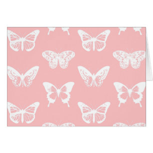 Schmetterlingskizze, Muschel pink und weiß