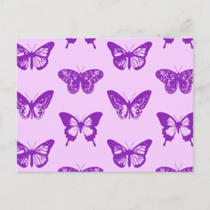 Schmetterlingskizze, Orchideenrosa und Violett Postkarte