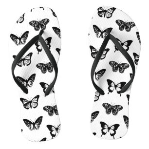 Schmetterlingskizze, schwarz-weiß flip flops