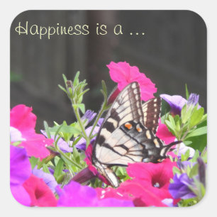 Schmetterlingskleber Quadratischer Aufkleber