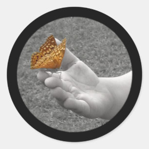 Schmetterlingskleber Runder Aufkleber