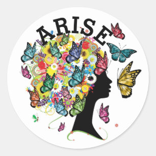 Schmetterlingskleber Runder Aufkleber