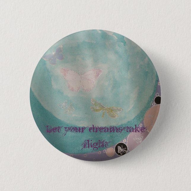 Schmetterlingsknopf Button (Vorderseite)