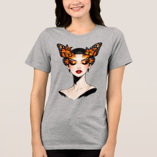 Schmetterlingskönigin Feminine Kunstgestaltung Tri-Blend Shirt