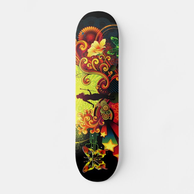 Schmetterlingskunst 20A Skateboard (Vorderseite)
