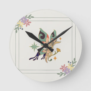 Schmetterlingskunst, Grafikdesign Runde Wanduhr