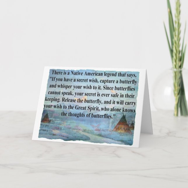 Schmetterlingslegende Karte (Vorderseite)