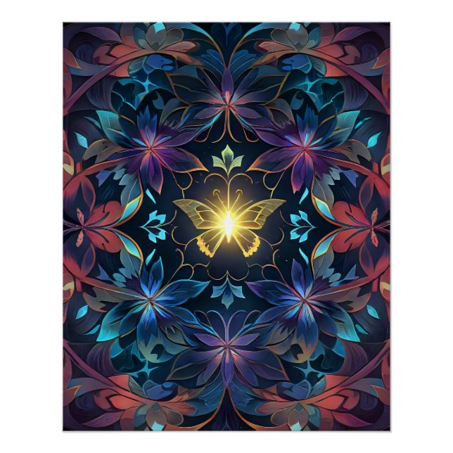 Schmetterlingsleuchte Poster (Vorderseite)