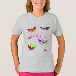 Schmetterlingsmädchen - farbenfrohe Schmetterlinge T-Shirt