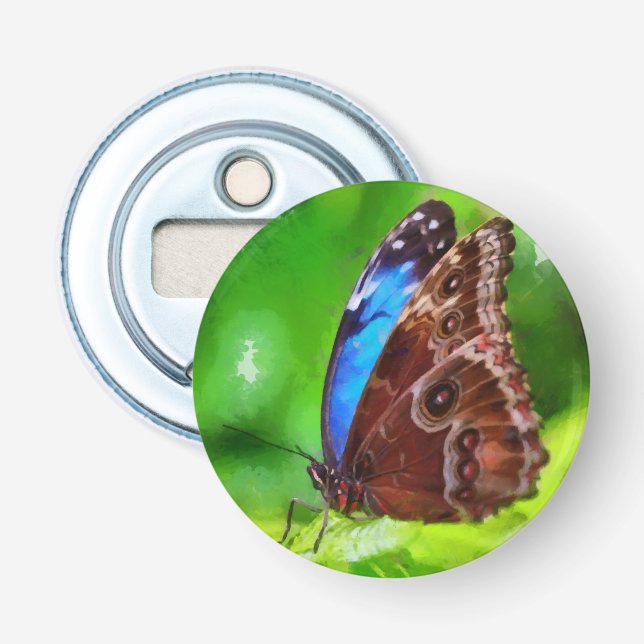 Schmetterlingsmalerei Flaschenöffner (Vorderseite)