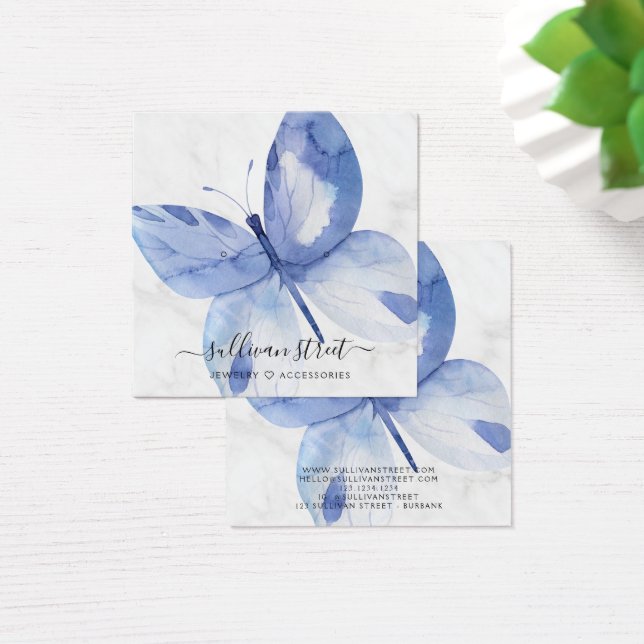 Schmetterlingsmarbellerohrschmuckkarte (Schreibtisch)