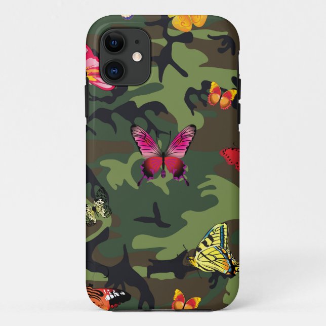 Schmetterlingsmarouflage Case-Mate iPhone Hülle (Rückseite)