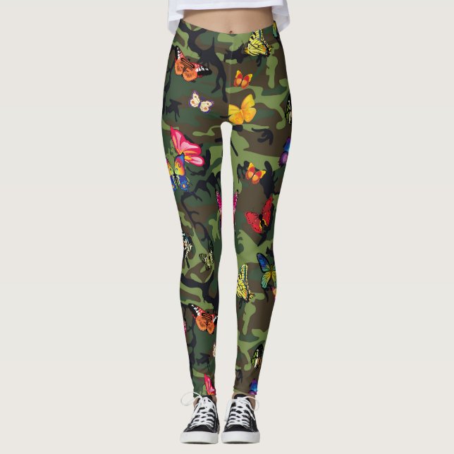 Schmetterlingsmarouflage-Leggings Leggings (Vorderseite)