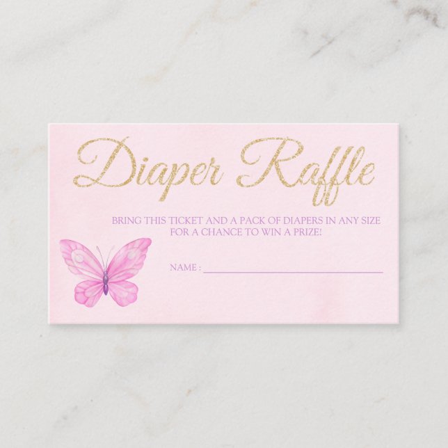 Schmetterlingsmaschine - Eintrittskarte für Babydu Begleitkarte (Vorderseite)