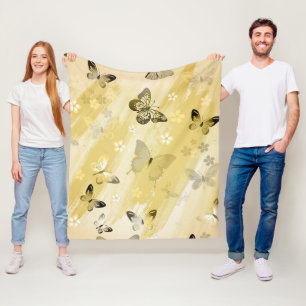 Schmetterlingsmuster 10 fleecedecke