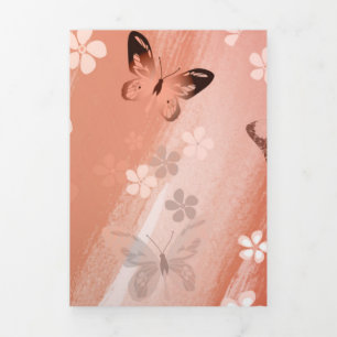 Schmetterlingsmuster 11 dreifach gefaltete urlaubskarte