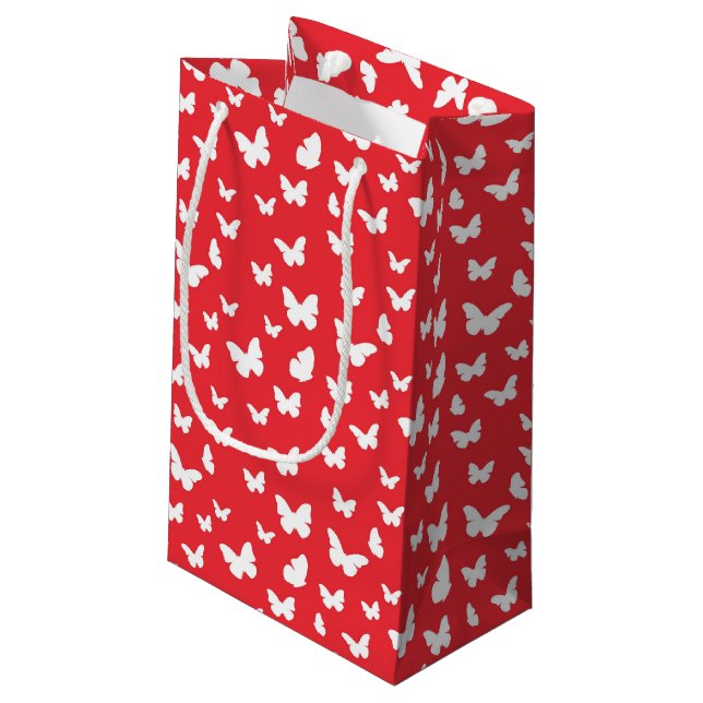 Schmetterlingsmuster 2 kleine geschenktüte (Rückseite Schrägansicht)