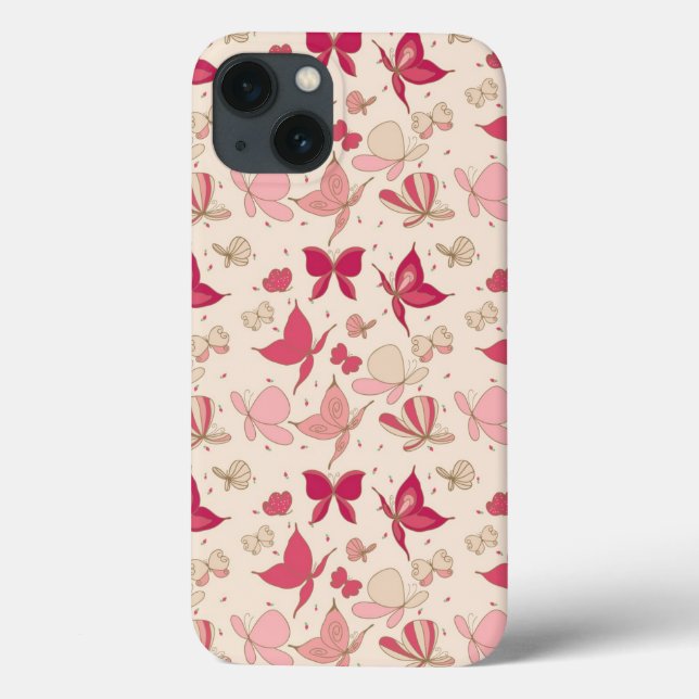 Schmetterlingsmuster 3 Case-Mate iPhone hülle (Rückseite)